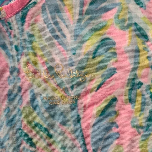 Lilly Pulitzer Kristen Flounce Dress W/Pockets Sz Medium Unicorn of the Sea - Picture 9 of 13